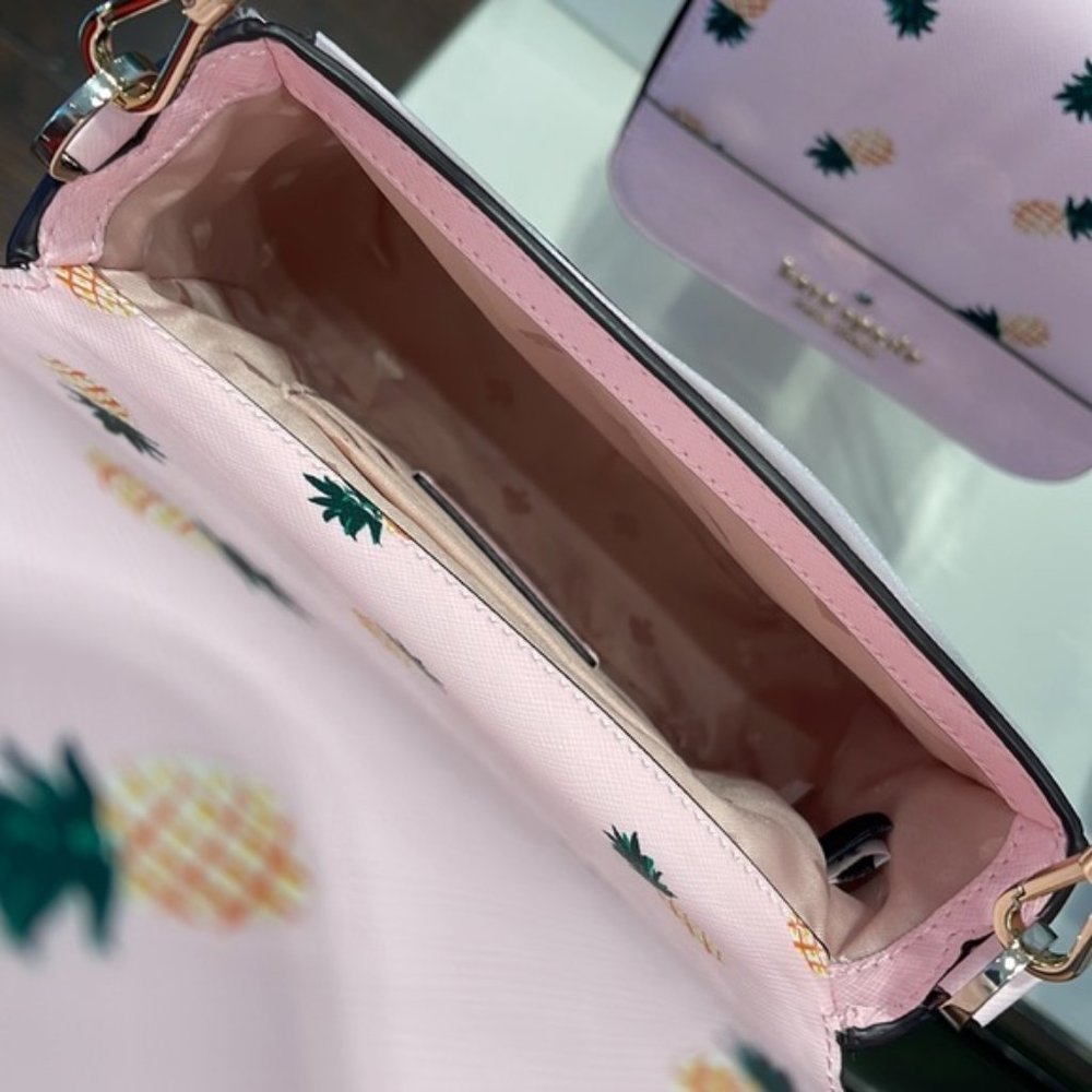 Kate Spade Staci Square Pineapple Crossbody Pink Multi - Picture 4 of 16